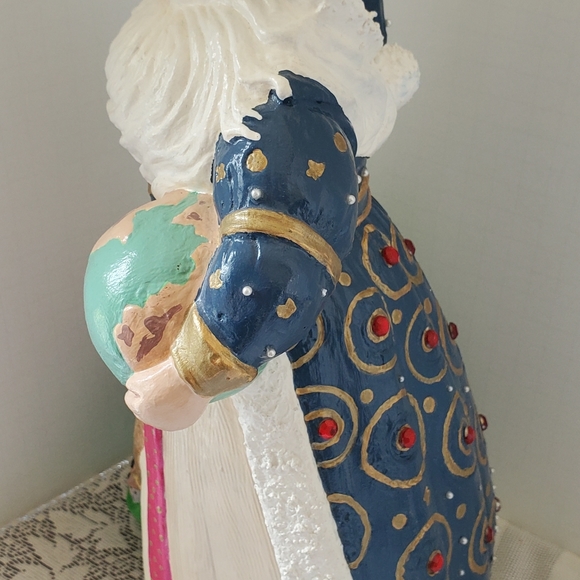 VTG Gare Millennium Old World Santa Claus 14" Ceramic Mold Large Hand Painted - Picture 5 of 8